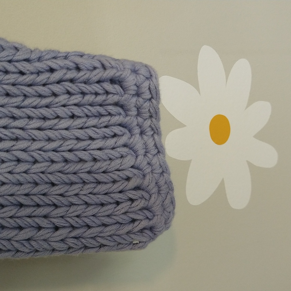 Periwinkle 3D Daisy 100% Cotton Knit Cardigan Sweater - Picture 6 of 16